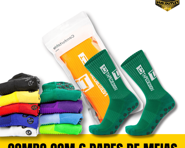 Kit de Meias Antiderrapantes (Combo com 6 Pares)