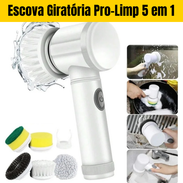 Escova Giratória Pro-Limp 5 em 1 - O Segredo para Chuteiras e Acessórios Impecáveis