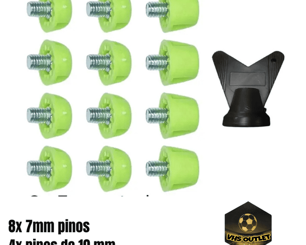 Jogo de Travas de Silicone para Chuteiras - Kit com 12 Peças + Chave de Troca