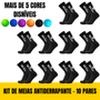 Meias de Futebol Antiderrapantes - Combo com 10 Pares