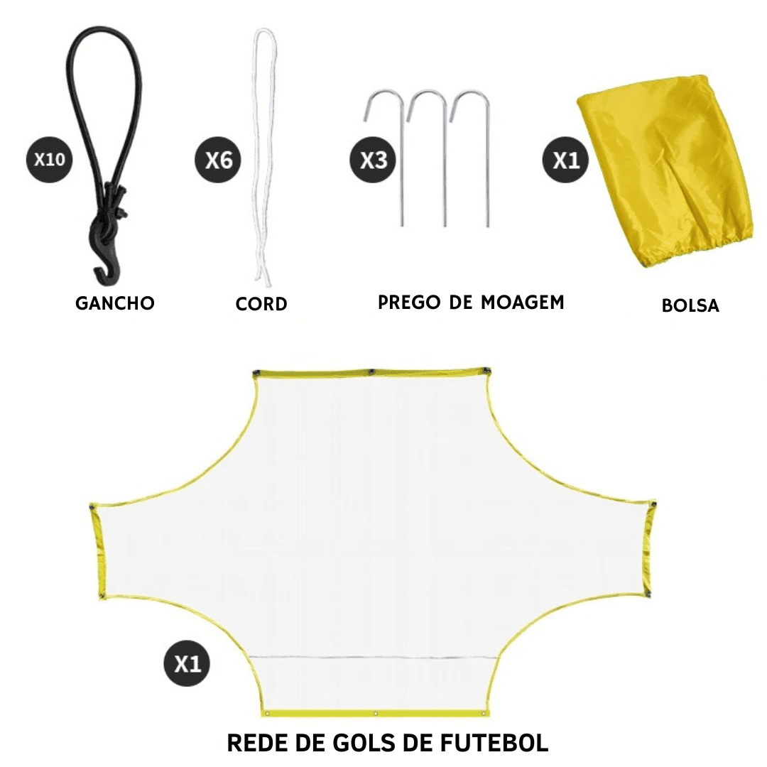 Gol Portátil para Treino de Futebol com Alvo Ajustável