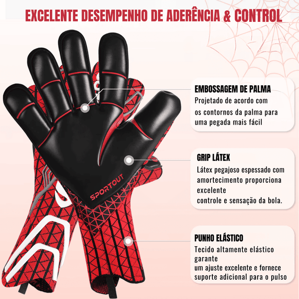 Luvas de Goleiro Profissional com Aderência Extra Forte