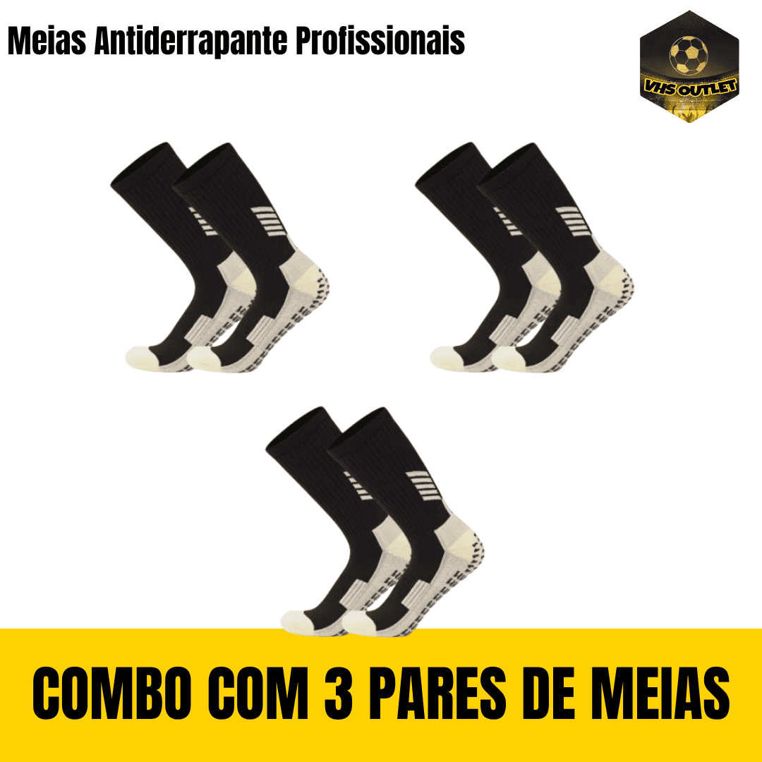 Kit de Meias Antiderrapante (Combo com 3 Pares)