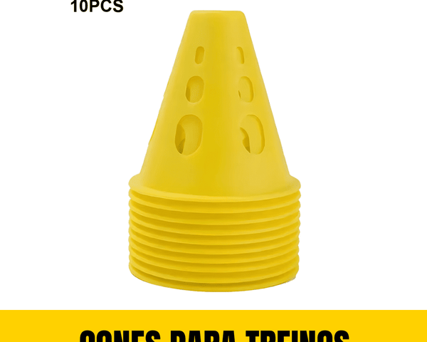 Cones de Treinamento Multicoloridos - Kit 10 Peças