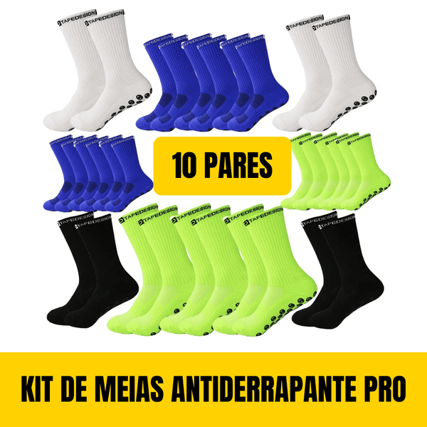 Kit Meias Antiderrapantes Esportivas - Combo com 10 Pares