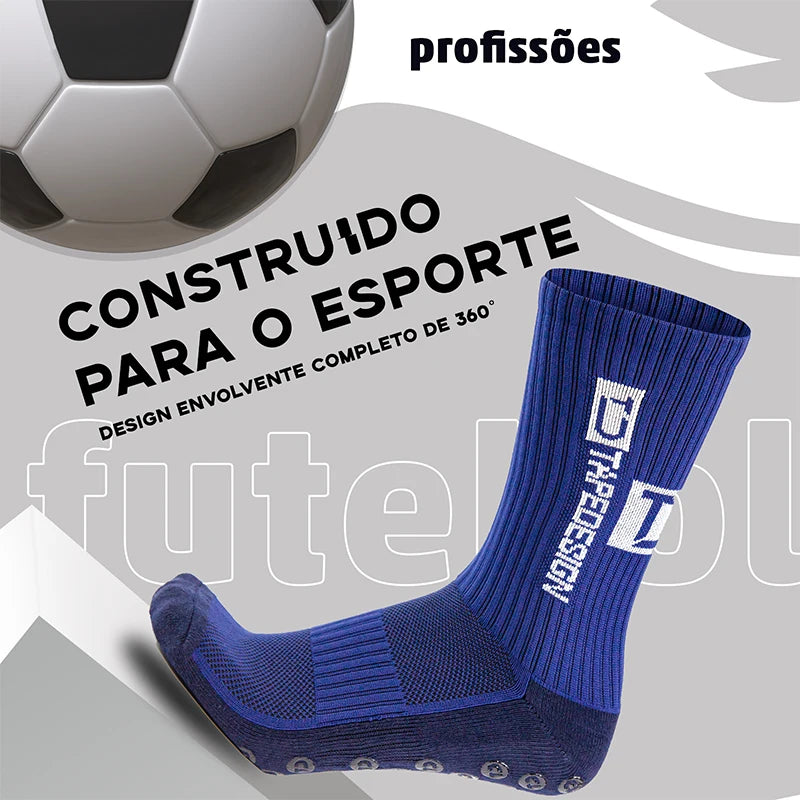Meias de Futebol Antiderrapantes - Combo com 10 Pares