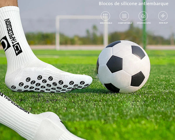 Meias de Futebol Antiderrapantes - Combo com 10 Pares