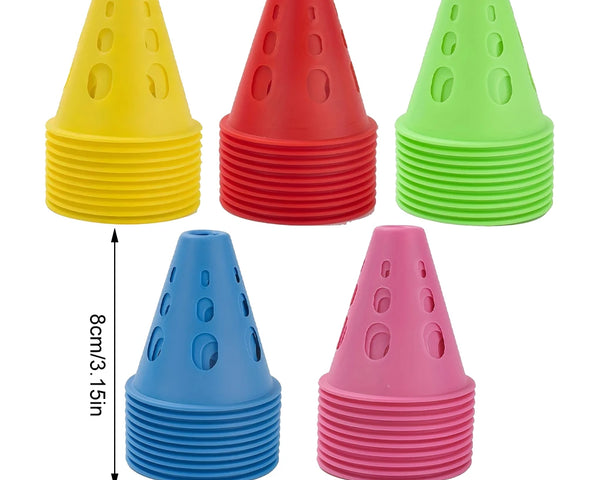 Cones de Treinamento Multicoloridos - Kit 10 Peças