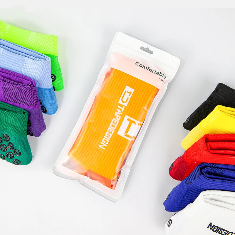 Meias de Futebol Antiderrapantes - Combo com 10 Pares