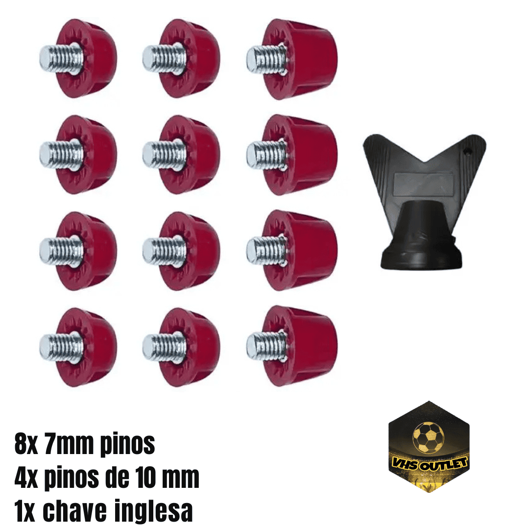 Jogo de Travas de Silicone para Chuteiras - Kit com 12 Peças + Chave de Troca