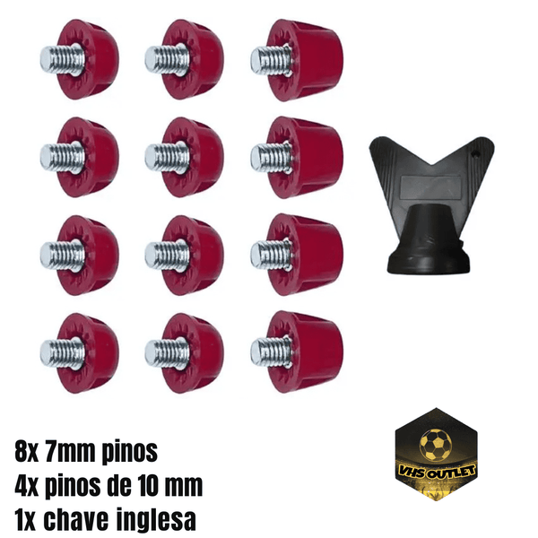 Jogo de Travas de Silicone para Chuteiras - Kit com 12 Peças + Chave de Troca