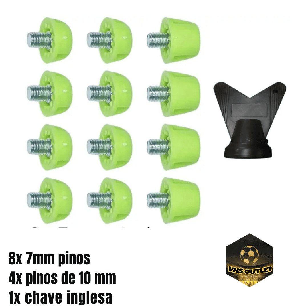 Jogo de Travas de Silicone para Chuteiras - Kit com 12 Peças + Chave de Troca