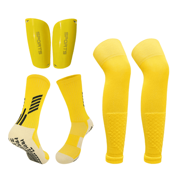 Combo de Acessórios de Futebol (Meia+Caneleira+Canelito) - Kit Jogador