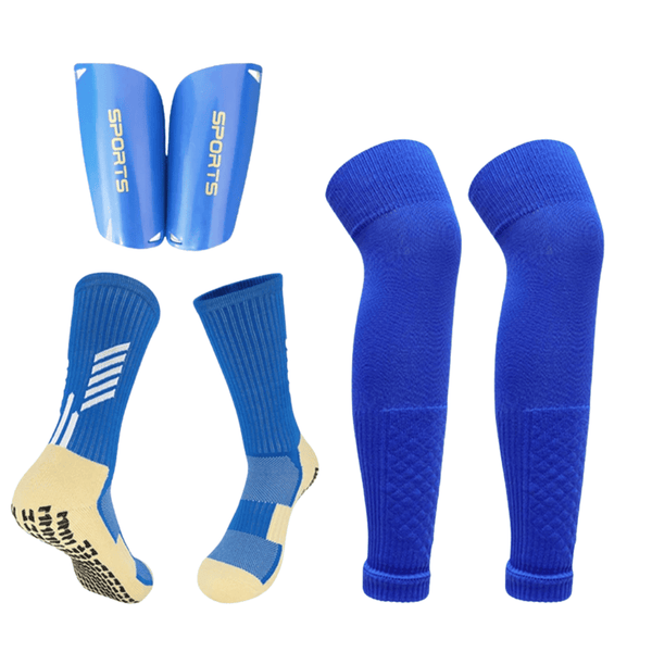 Combo de Acessórios de Futebol (Meia+Caneleira+Canelito) - Kit Jogador