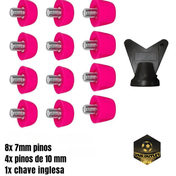 Jogo de Travas de Silicone para Chuteiras - Kit com 12 Peças + Chave de Troca