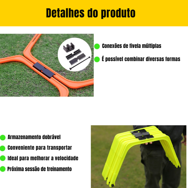 Anéis de Agilidade Dobráveis para Treinamento Esportivo