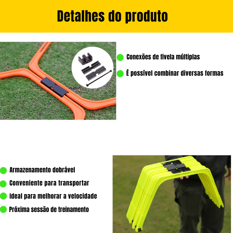 Anéis de Agilidade Dobráveis para Treinamento Esportivo