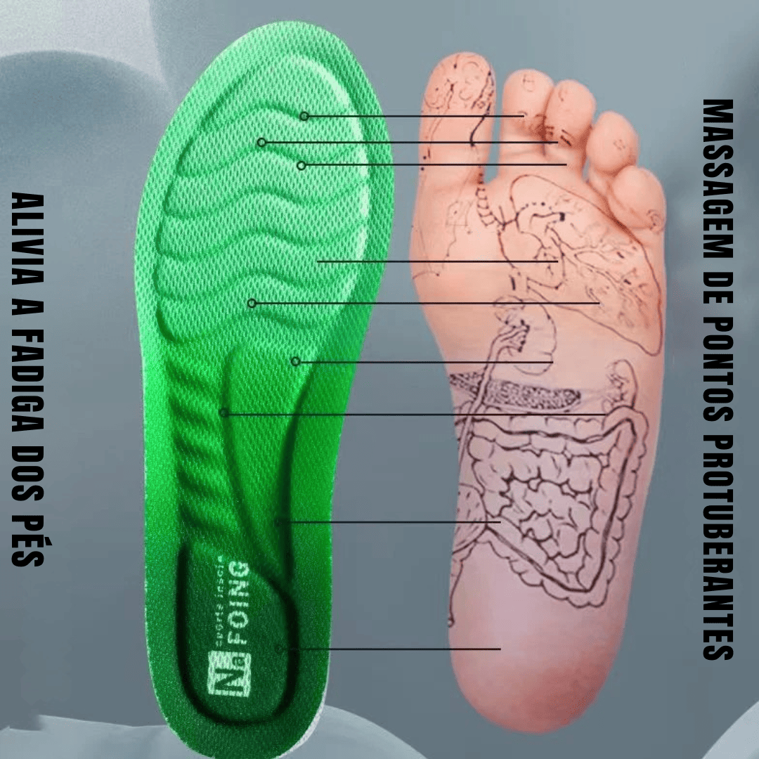 Palmilhas Ergonômicas Esportivas com Suporte de Arco