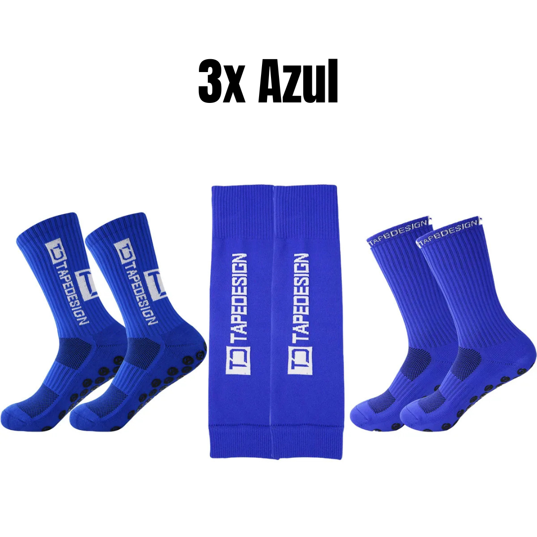 Meias Antiderrapantes + Canelito - Kit 3 Pares