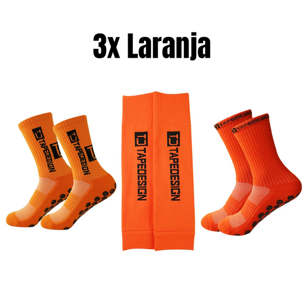 Meias Antiderrapantes + Canelito - Kit 3 Pares