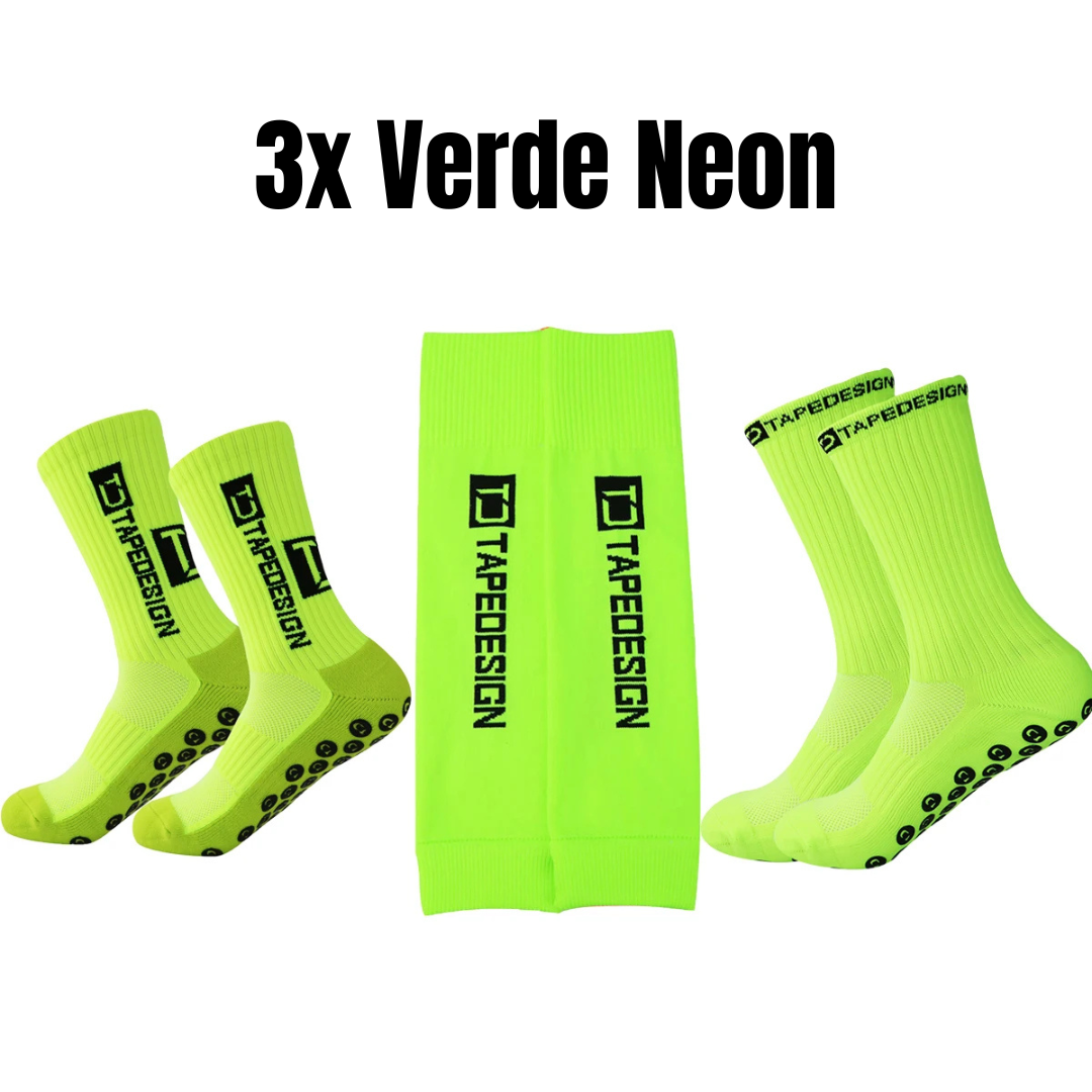 Meias Antiderrapantes + Canelito - Kit 3 Pares
