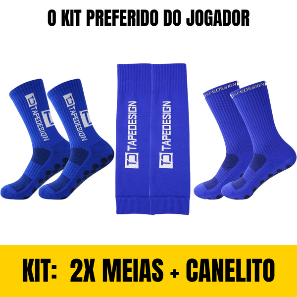 Meias Antiderrapantes + Canelito - Kit 3 Pares