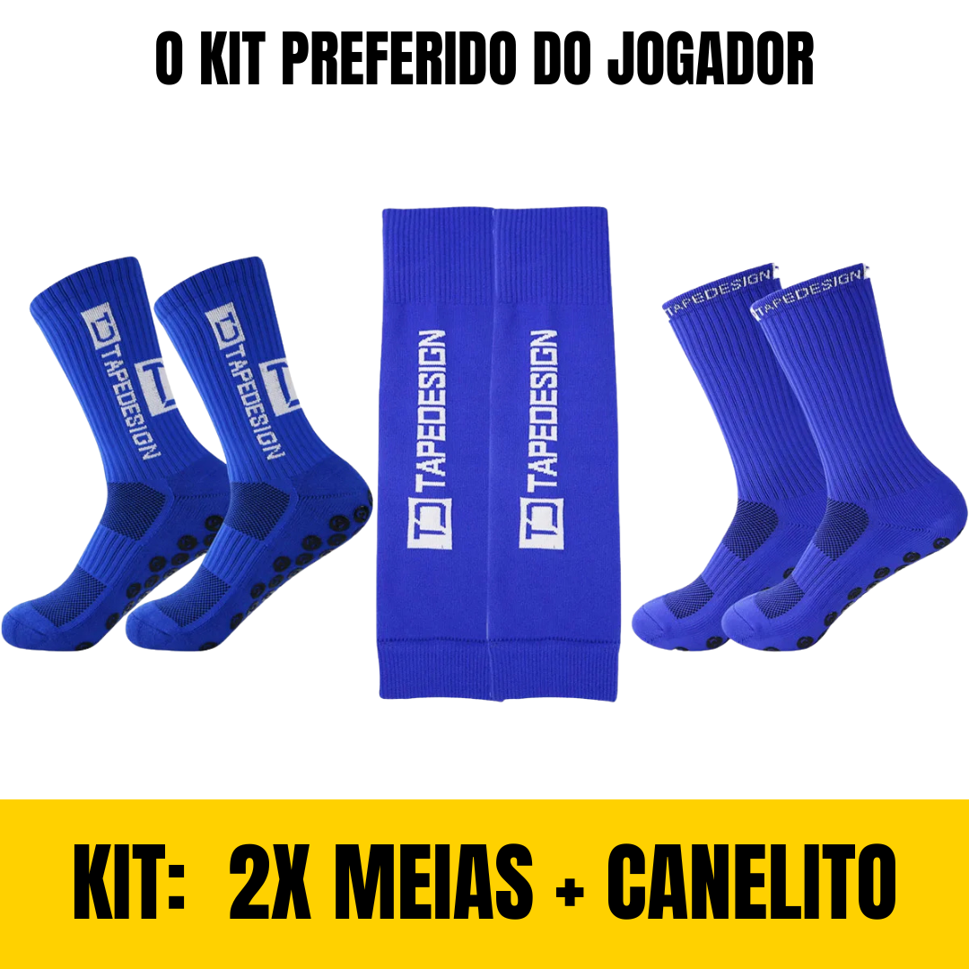 Meias Antiderrapantes + Canelito - Kit 3 Pares
