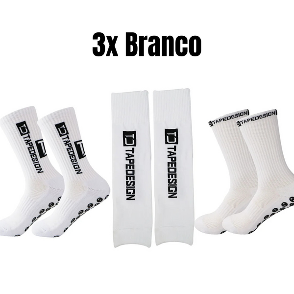 Meias Antiderrapantes + Canelito - Kit 3 Pares
