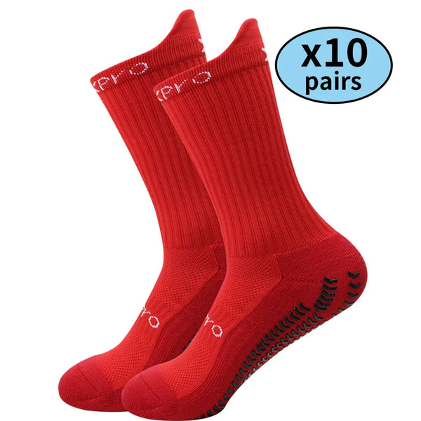 Kit de Meias Esportivas Antiderrapantes - Combo com 10 Pares