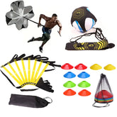 Futebol Velocidade Agilidade Escada, Bola De Futebol, Juggle Bag, Auxiliar Circulando, Cinto De Treinamento, Cones De Disco, Resistência Paraquedas, Bola