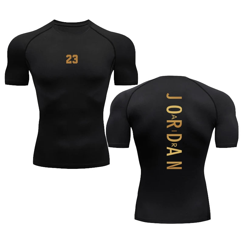 Camiseta de Compressão Masculina para Atletas de Futebol
