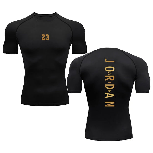 Camiseta de Compressão Masculina para Atletas de Futebol