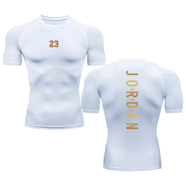 Camiseta de Compressão Masculina para Atletas de Futebol
